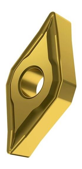 Drehwendeschneidplatte ISO DNMG 150608E-NF:T8315 D.5,16mm PVD beschichtet Gold - VPE: 10