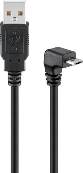 USB 2.0 Hi-Speed-Kabel 90°, schwarz, 1.8m- VPE: 1