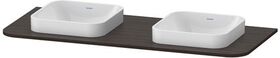 Duravit Konsolenplatte HAPPY D.2 PLUS 16x1300x550mm m 2 Ausschnitten NB geb