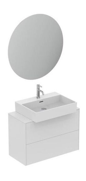 IDS Waschtisch-Paket CONCA Bundle01 Spiegel, Armatur WT-Unterschrank weiß IDEAL STANDARD
