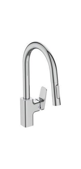 IDS Einhebel-Küchenarmatur CERAPLAN hoher Auslauf m 2F-Auszugsbrause ch IDEAL STANDARD