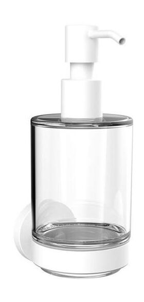 EC Seifenspender round 13900 Glasteil satiniert weiß EMCO