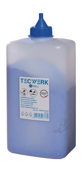 Schlagschnurkreide 1000g blau Ku.-Flasche TECWERK