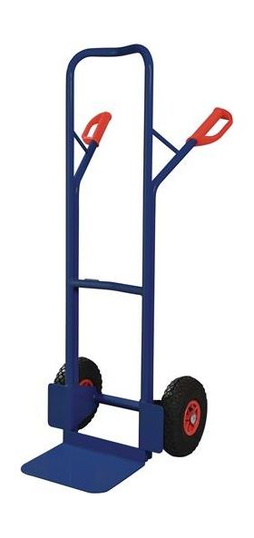 Stapelkarre H.1300mm Schaufel-L250xB320mm Luft-Bereifung Trgf.300kg blau TECWERK