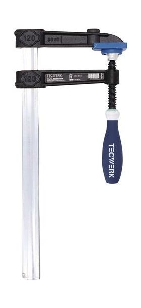 Temperguss-Schraubzwinge Spann-W.500mm A.120mm 3K-Griff 35x11mm TECWERK