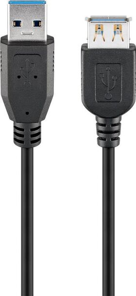 USB-Verlängerungskabel, USB 3.0, 5 m, schwarz, 5m- VPE: 1