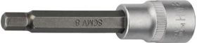 Steckschlüsseleinsatz 1/2 Zoll Innen-6-kant SW 8mm L.100mm TECWERK