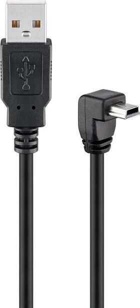 USB 2.0 Hi-Speed-Kabel 90°, Schwarz, 1.8m- VPE: 1