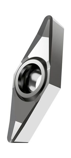 Drehwendeschneidplatte ISO VCGT 160408F-AL:T0315 D.4,4mm PVD beschichtet Silber - VPE: 10