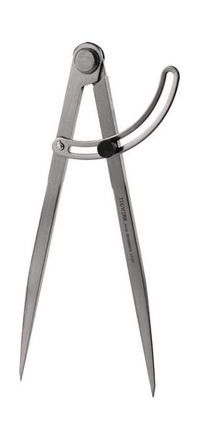 Spitzzirkel L.300mm m.Stellbogen TECWERK