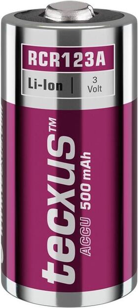RCR123 Akku - 500 mAh, 1 Stk. im Karton- VPE: 1