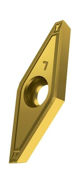 Drehwendeschneidplatte ISO VCGX 130300FR-FF2:T8315 D.3,4mm PVD beschichtet Gold - VPE: 10