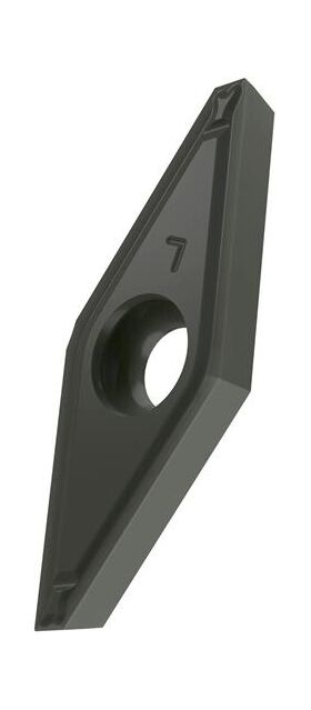 Drehwendeschneidplatte ISO VCGX 130300FR-FF2:TT010 Bohrungs-D. 3,4mm Farbe Grau - VPE: 10