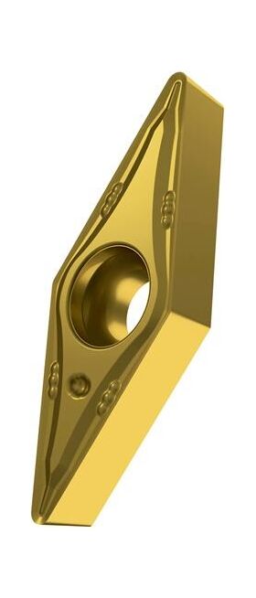 Drehwendeschneidplatte ISO VBMT 160404E-FM:T8315 D.4,4mm PVD beschichtet Gold - VPE: 10
