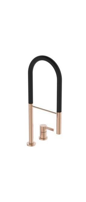 IDS 2-Loch-Küchenarmatur GUSTO Semi-Pro 2F-Brause, Ausladung 225mm sunset rose IDEAL STANDARD