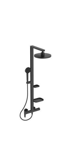 IDS Duschsystem Alu+ mit CFlow Brausethermostat silk black IDEAL STANDARD