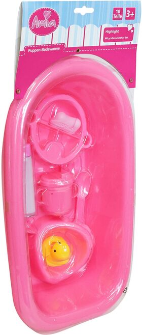 AM Puppen-Badewanne m. Zubehör-Set