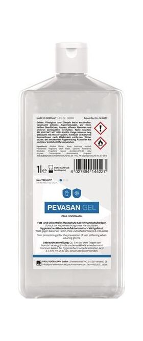 Hautschutz Pevasan Gel 1l Hartflasche PAUL VOORMANN