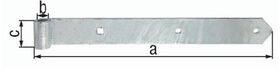 Ladenband B.45mm L.1000x45mm S.5mm STA TZN D.16mm rd GAH