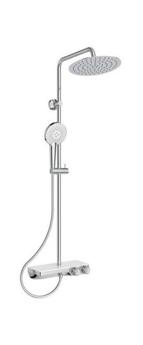 IDS Duschsystem CERATHERM S200 rund, mit Ablage chrom IDEAL STANDARD