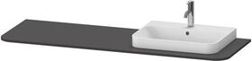 Duravit Konsolenplatte HAPPY D.2 PLUS 16x1600x550mmm m 1 Auss re gra supermatt