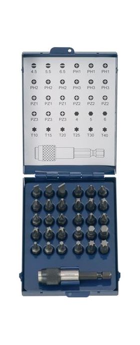Bitsortiment 31-tlg.Schlitz/PH/PZD/TX m.Magnet u.SWF TECWERK