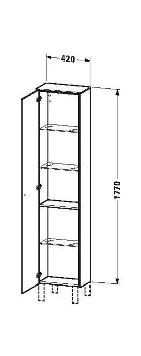 Duravit Hochschrank BRIOSO 1770x420x240mm G. Frontfarbe TA re bet-g