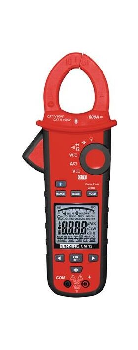 Stromzangenmultimeter CM 12 10 mA-600 A AC/DC CAT IV 600 V BENNING