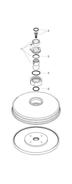 Tellerkopfbrause 180 1jet AXOR MONTREUX DN 15 brushed nickel