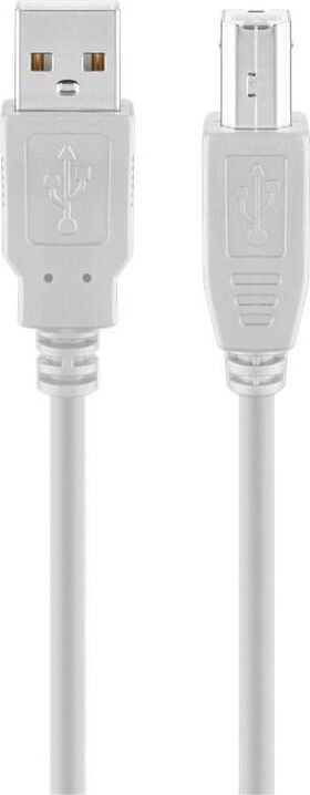 USB 2.0 Hi-Speed-Kabel, grau, 3m- VPE: 10