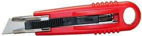 Cuttermesser Safety Cutter Standard Maße 145x25x35mm f.Rechtshänder rot 2Klingen - VPE: 2