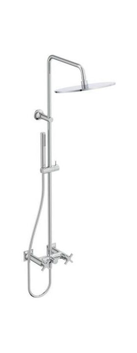 IDS Zweißriff-Duschsystem JOY NEO AP, Kreuzgriffe chrom IDEAL STANDARD