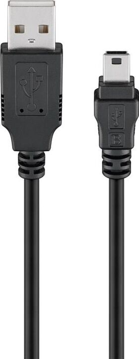 USB 2.0 Hi-Speed-Kabel, schwarz, 1.8m- VPE: 1