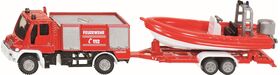 SIKU Unimog Feuerwehr mit Boot, sortiert