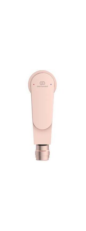 IDS Bidetarmatur CERAFINE O mit Ablaufgarnitur, Ausladung 132mm rose IDEAL STANDARD