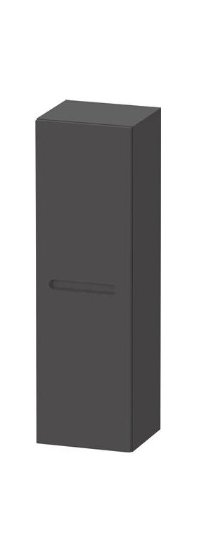 DU No.1 Halbhochschrank 400x360x1320mm Tür 1,Türansch. L,Glasfb.4, Graphit Matt