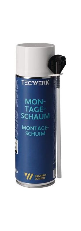 1K-Montageschaum 500ml B2 champagner m.Einw.-Handsch.Dose TECWERK