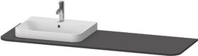 Duravit Konsolenplatte HAPPY D.2 PLUS 16x1600x550mmm m 1 Auss li gra supermatt