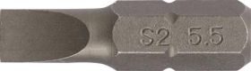 Bit f.Schlitzschrauben 6,5mm L.25mm 1/4 Zoll C6,3 Schneidenstärke 1,2mm TECWERK - VPE: 10