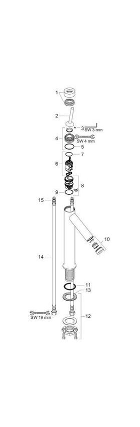 EH-WT-MI 250 AXOR STARCK DN 15 f Waschsch. o Zugst. Stain st opt
