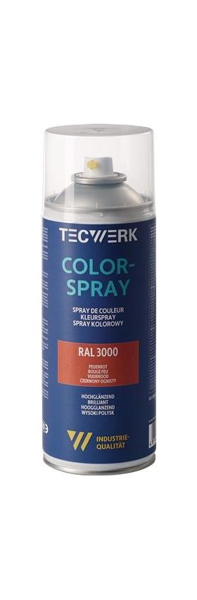 Colorspray feuerrot hochglänzend RAL 3000 400ml Spraydose TECWERK