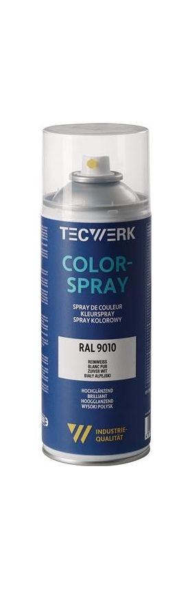 Colorspray reinweiß hochglänzend RAL 9010 400ml Spraydose TECWERK