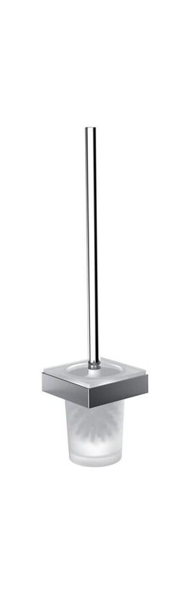 Emco Toilettenbürstengarnitur LIAISON Beh Kr-Gl satiniert Wandmodell chrom EMCO