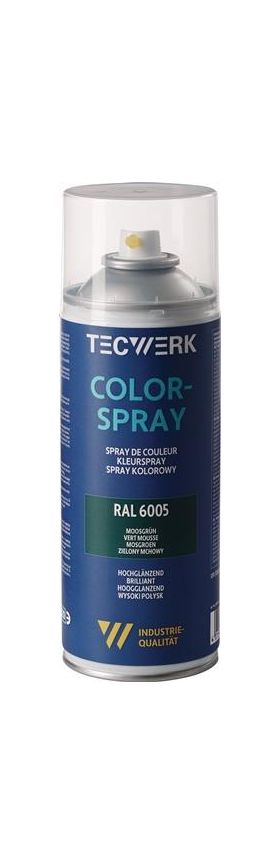 Colorspray moosgrün hochglänzend RAL 6005 400ml Spraydose TECWERK