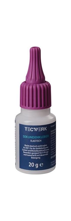 Sekundenkleber elastisch 20g farblos Flasche TECWERK