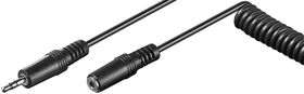 Kopfhörerverlängerung 3,5 mm, Spiral-Kabel, 5m- VPE: 1