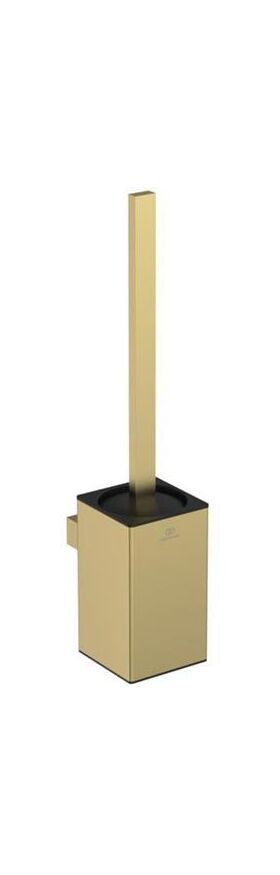 IDS WC-Bürstengarnitur CONCA eckig, mit Wandhalter brushed gold IDEAL STANDARD