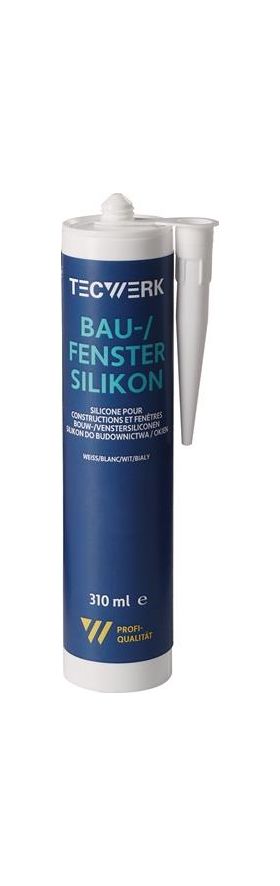 Bau-/Fenstersilikon weiß 310ml Kartusche TECWERK