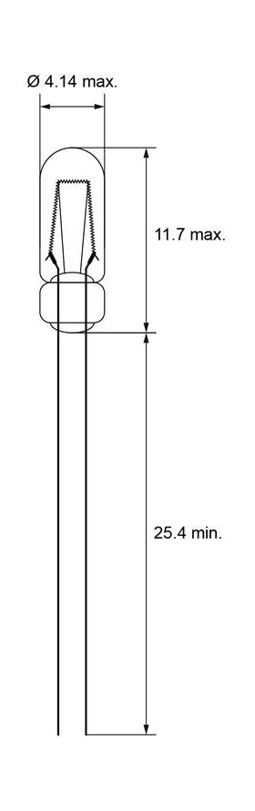 T1¼ Kleinst-Glühlampe, 0,9 W, 0.9W- VPE: 100