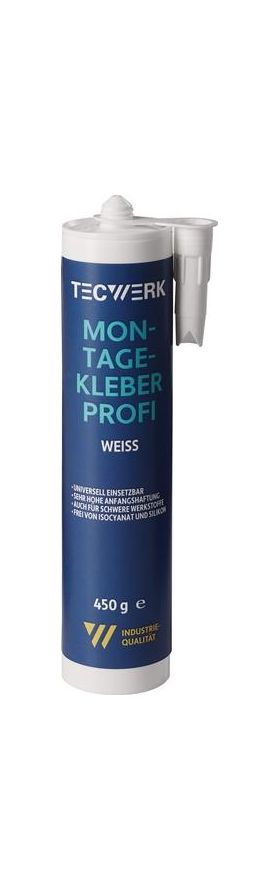 Montagekleber Profi weiß 450g Kartusche TECWERK